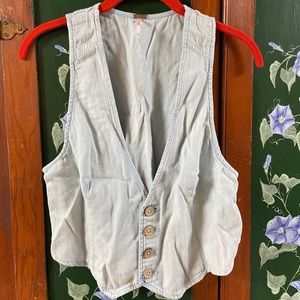 Free People denim vest